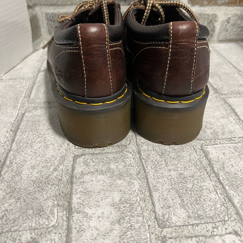 Dr. Martens Melissa Womens Size 9 Dark Brown Oiled Leather Platform Chunky Shoes - Picture 6 of 16